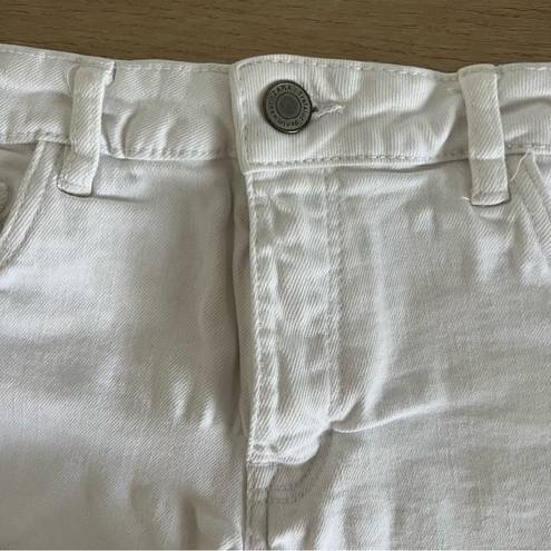 ZARA White Denim High Waist Shorts Size 2