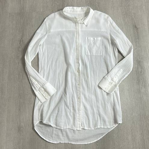 Treasure & Bond  • gauzy sheer long sleeve button down shirt