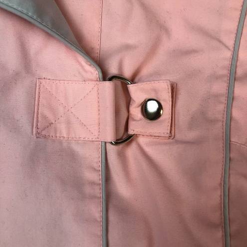 Mulberry Vintage 1980s  STREET Small Bomber Jacket Pink Shoulder Pads Windbreaker