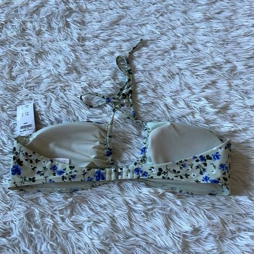 Abercrombie & Fitch New  Women’s floral print bandeau bikini top size Large