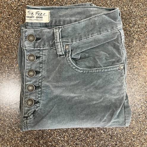 We The Free Free People  Corduroy Jeans Pale Blue Size 28