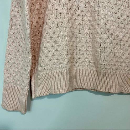 Barney’s New York Barneys New York Women’s Textured Turtleneck Sweater Pink Size Medium FLAW