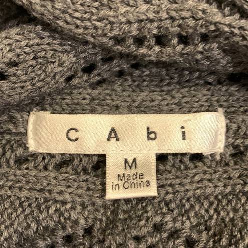 CAbi  #720 Circle knit cardigan sweater shawl collar open front draped M