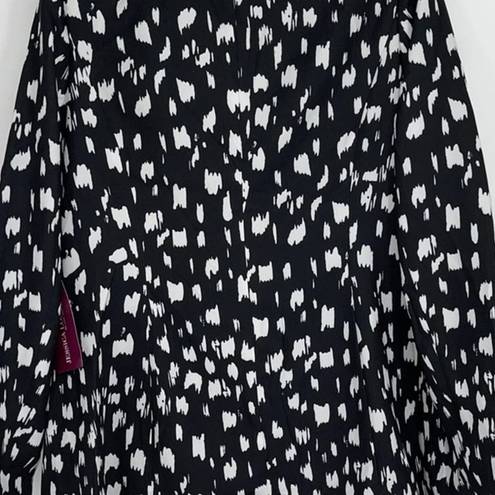 Jessica London  BLACK WITH WHITE COW PRINT SPECKLES 12W TALL