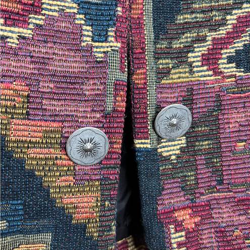 Coldwater Creek VTG  Southwest Aztec Style Vest Open Front Tapestry Boho Medium