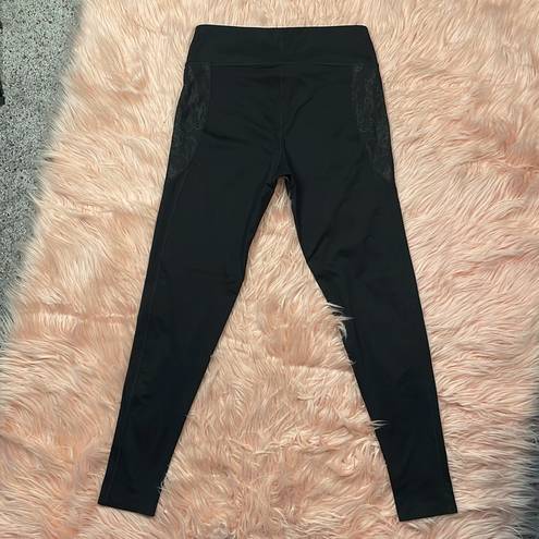 Second Skin  Black Compression Athletic Leggings Women's size Small