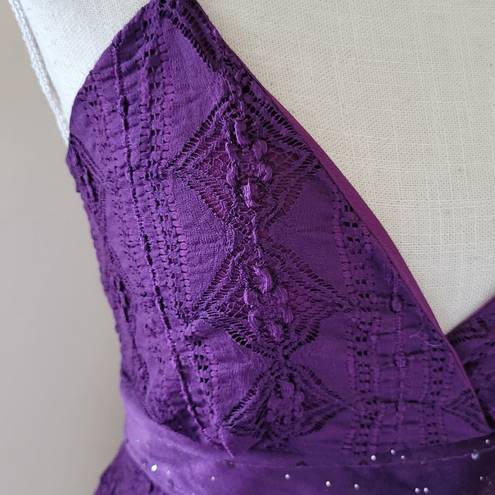 MKM Designs  y2k purple lace tank size medium