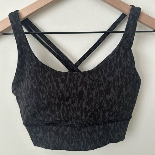 Lululemon Energy Bra *Long Line Formation Camo Deep Coal Multi 6