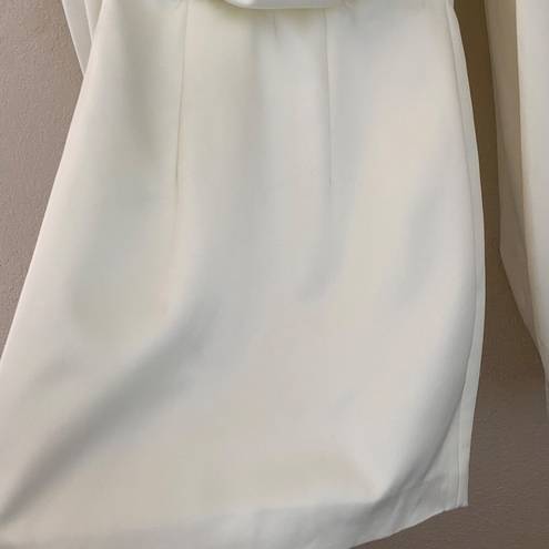 House Of CB  'Carlyn' Ivory Satin Balloon Sleeve Mini Dress/Size XS NWOT