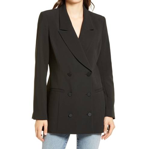 Good American  Executive Black Double Breasted Blazer Mini Dress / Jacket