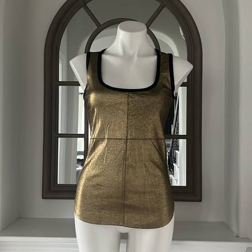 Karen Kane NEW  Women’s Shell Metallic Front Tank Top, Size S Gold Copper Size S