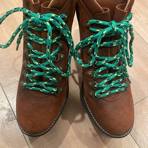 Polo  Ralph Lauren Helene Oiled Suede Platform Hiking Boots EU 38 / US 8