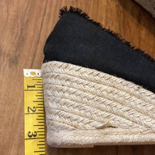 Ralph Lauren  Espadrilles Wedges black size 9 linen