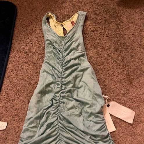 Pilcro NWT  Anthropologie Ruched Reversible Tank in Blue Green Size  Small