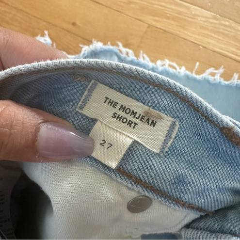 Madewell  The Mom Jean Short 27 Light Wash