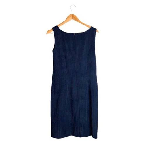 Scarlett Dress Navy Blue Pin Stripe Sheath Vintage Career Spring Size 9 EUC