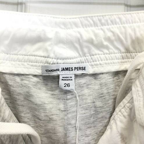 James Perse Standard  Women's White Lined Cropped Button Fly Pants Size 26