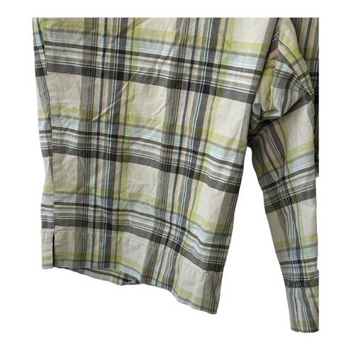 Krass&co New York  Green & Gray Plaid Bermuda Shorts Women's 16