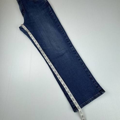 Lee Relaxed Straight Leg At The Waist Jeans Size 12 Short Blue High Rise