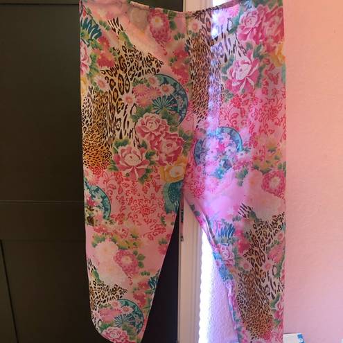 Natori Josie  Beautiful Short Kimono Robe And Pants Set Size Small  And Medium