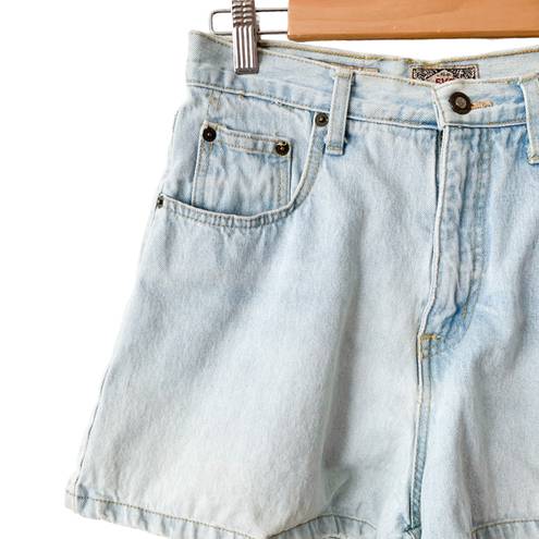 Vintage 90’s Extreme High Waist Light Wash Jean Shorts Blue Size M