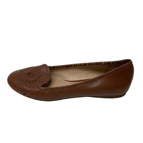 Jack Rogers  Brown Leather Sandals Slip On Ballet Casual Flats Women Size 6