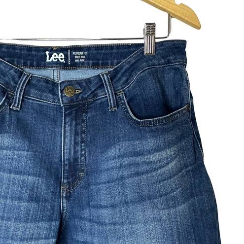 Lee  307 Mid Rise Bootcut Jeans Womens 12 (33X30) Regular Fit Dark Wash Denim