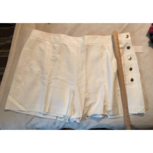 Nine West  Plus Size Womens Side Snap White Dressy Shorts Size 3X