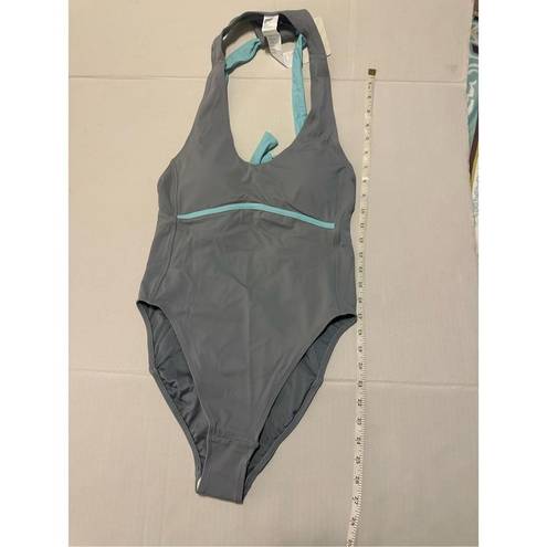 Fabletic Small Race-Up Racerback Swimsuit - Raincloud/Blue Sky