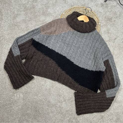 Sweaty Betty  Weekender Roll Neck Jumper Chunky Sweater Wool Alpaca Blend Size M