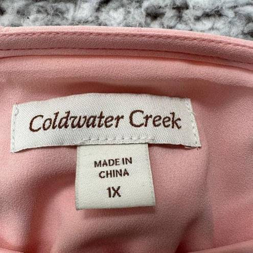 Coldwater Creek Coldwater‎ Creek Plus Size 1X Pink Layered Tunic Top 3/4 Sleeve