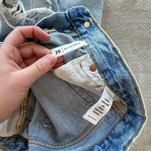 PacSun Distressed High Waisted Light Wash Jeans Shorts