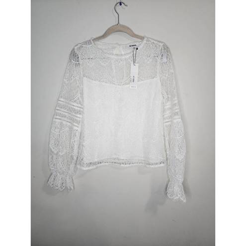 BB Dakota NWT  Smoke And Mirrors Lace White XS Nordstrom Blouse