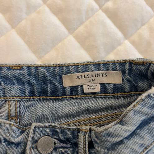 All saints Denim High Waisted Shorts