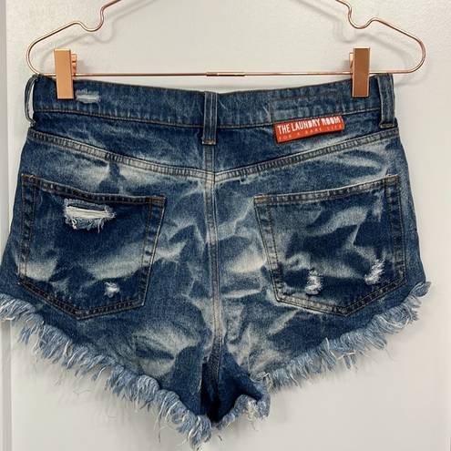 The Laundry Room  California distressed high rise very short jean shorts Size 27