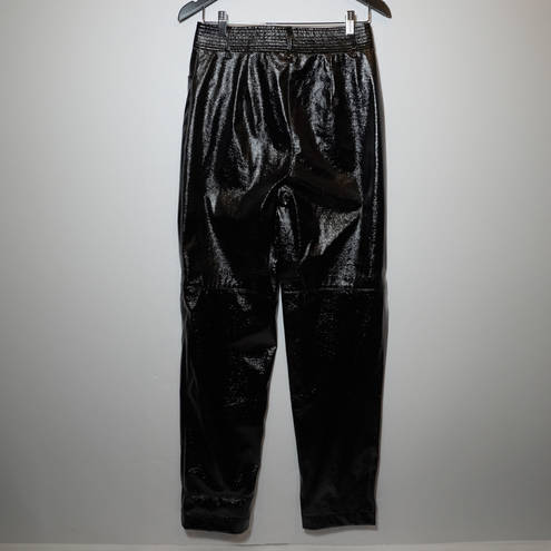 Wilfred Free Wilfred Aritzia Funk Shiny Faux Vegan Patent Leather Straight Leg Casual Pants S