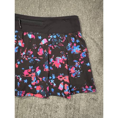 Lululemon  Black Pace Rival Mid Rise Tennis Skirt Dandy Digie Multi Black Size 6