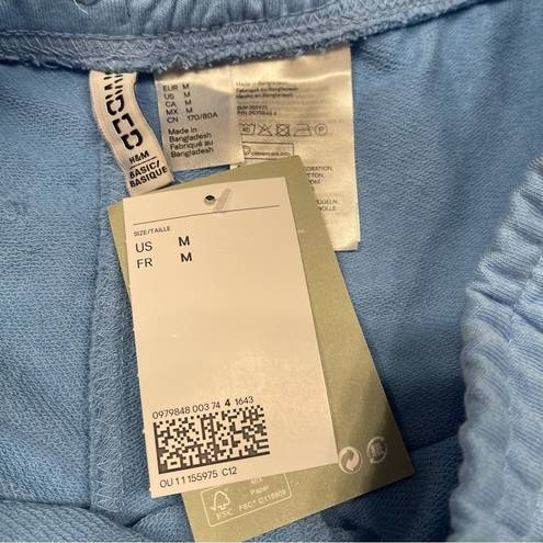 Nwt  H&m set shorts and sleeveless hoodie blue cotton