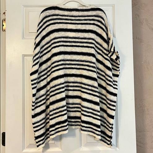 Mango NWT MNG Striped Poncho Cape Isabela Small