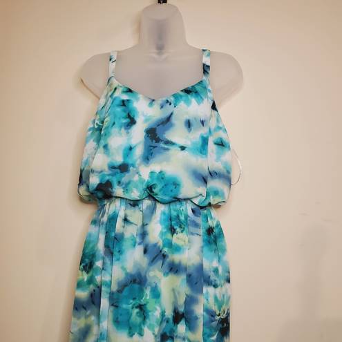 Emma & Michele  Blues Tie Dye Sleeveless Maxi S