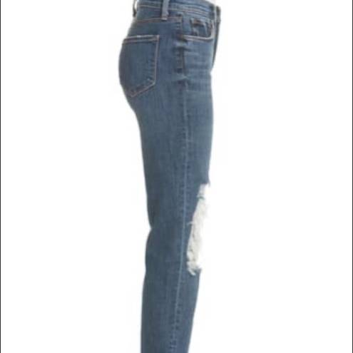 L'Agence L’Agence Jordan Ripped Distressed High Waist Crop Straight Leg Jeans Size 24
