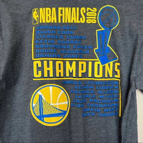 Nba Golden State Warriors 2018  finals champions gray short sleeve tee shirt