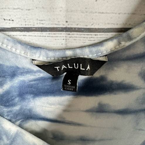 Talula  Aritzia Womens size Small Tie Dye Blue Bodycon Scoop Neck Mini Dress