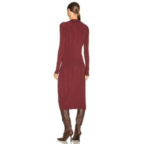 L'Agence NWT  Adley Long Sleeve Sweater Dress in Burgundy  size L