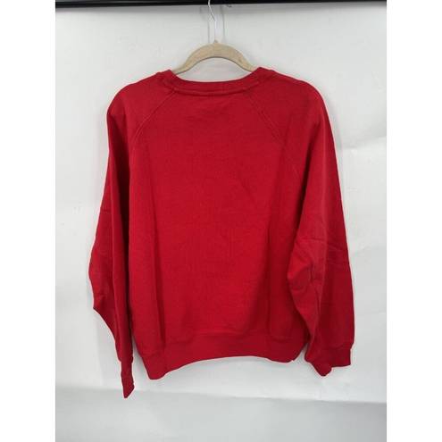 J.Crew  Cozy Season Red NEW Women Medium Sweatshirt BM869 Casual Comfort