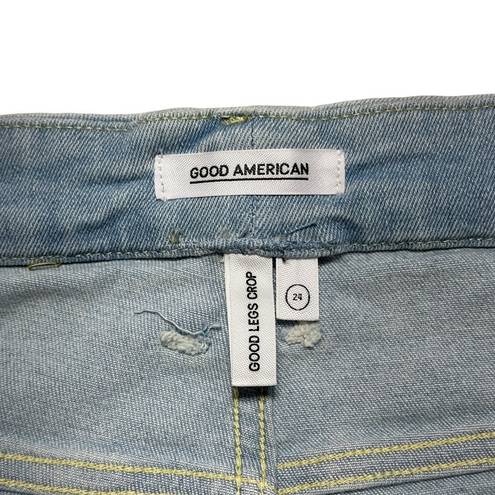 Good American  Good Legs Crop Light Wash Denim Jeans Plus Size 24