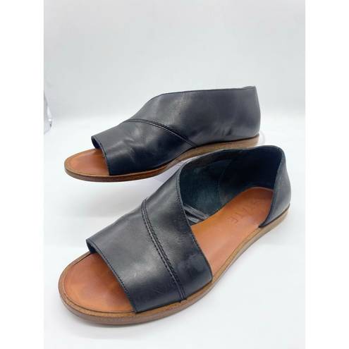 1. State  Black Leather d'Orsay Celvin Sandal size 6