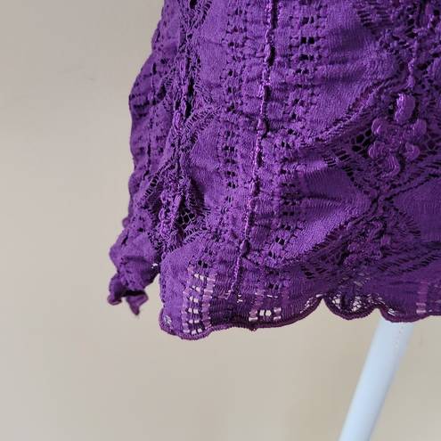 MKM Designs  y2k purple lace tank size medium