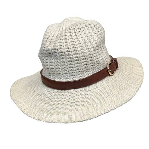 Altar'd State Altar’d State Fedora Hat Woven Knit w/Belt Hatband