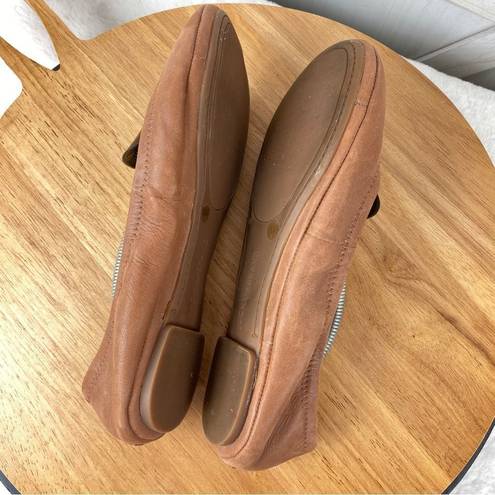 Lucky Brand  Erin Leather Ballet Flats Shoes Tan Brown 7.5